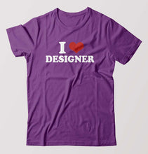 Load image into Gallery viewer, I LOVE DESIGNER T-Shirt for Men-Purple-Ektarfa.online
