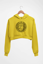 Load image into Gallery viewer, delhi university (DU) Crop HOODIE FOR WOMEN-Mustard Yellow-Ektarfa.online
