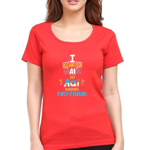 Load image into Gallery viewer, Artificial intelligence (AI) Aai T-Shirt for Women-Red-Ektarfa.online
