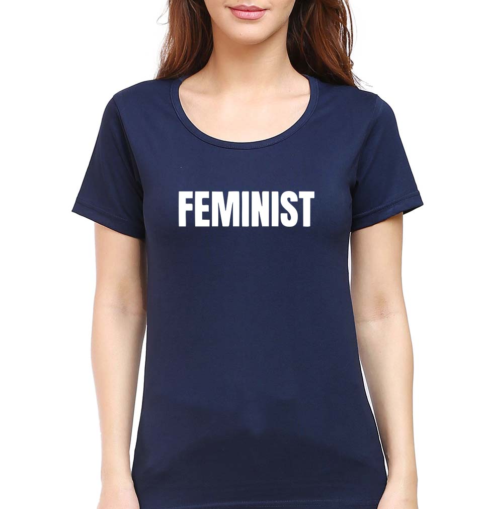 feminist T-Shirt for Women-Navy Blue-Ektarfa.online