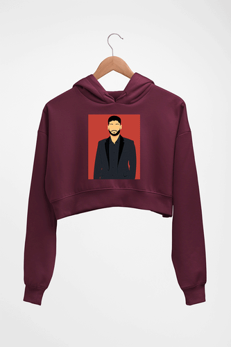 kr$na Crop HOODIE FOR WOMEN-Maroon-Ektarfa.online