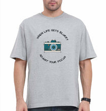 Load image into Gallery viewer, Life Photography Oversized T-Shirt for Men-Grey-Ektarfa.online
