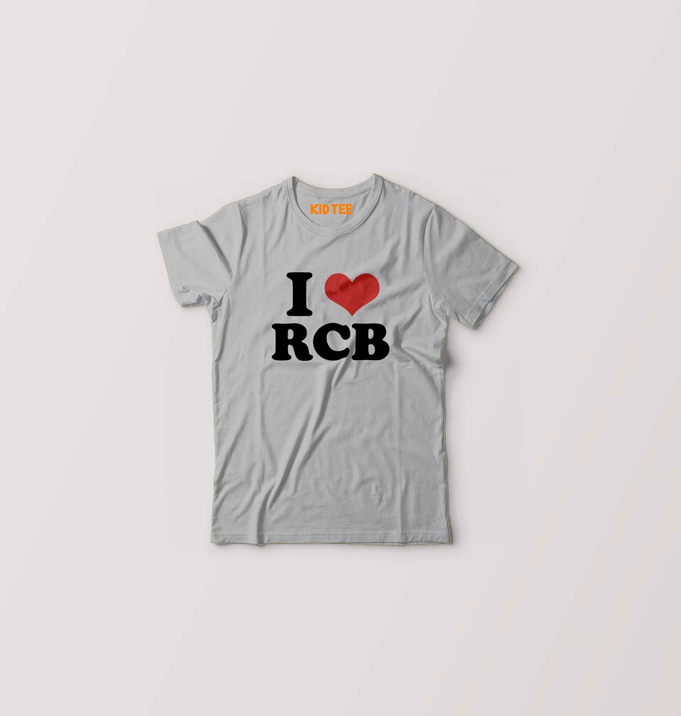 I LOVE RCB T-Shirt for Boy/Girl-Grey-Ektarfa.online