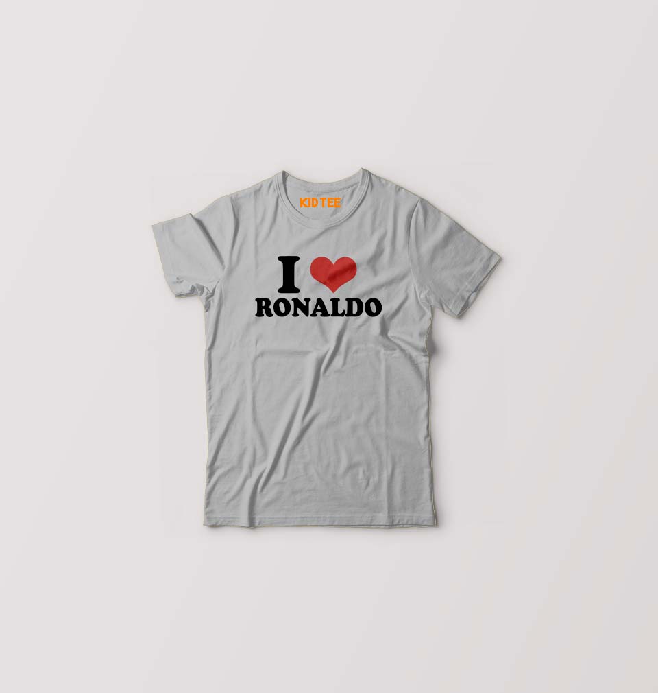 I LOVE RONALDO T-Shirt for Boy/Girl-Grey-Ektarfa.online