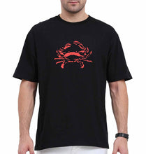 Load image into Gallery viewer, crab Oversized T-Shirt for Men-Black-Ektarfa.online
