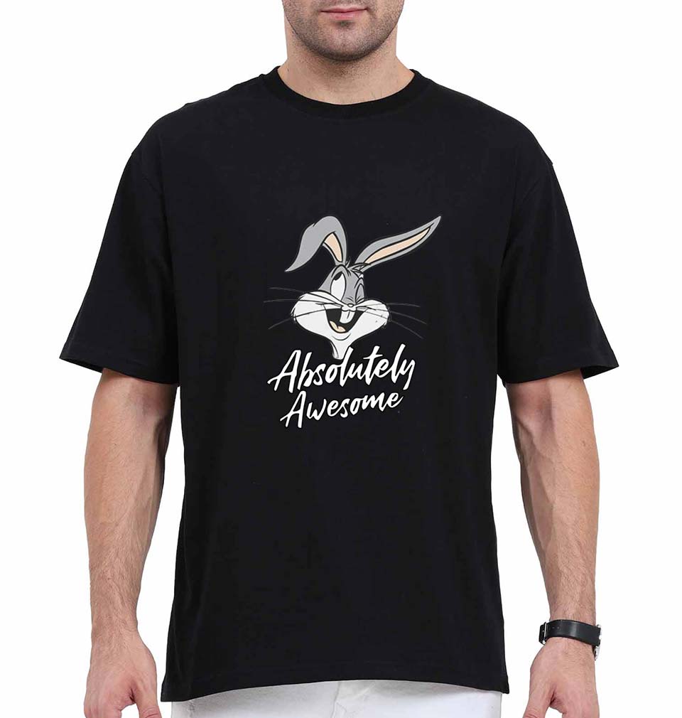 bugs bunny Oversized T-Shirt for Men-Black-Ektarfa.online