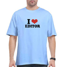 Load image into Gallery viewer, I LOVE EDITOR Oversized T-Shirt for Men
