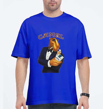 Load image into Gallery viewer, camel cigarette Oversized T-Shirt for Men-Royal Blue-Ektarfa.online
