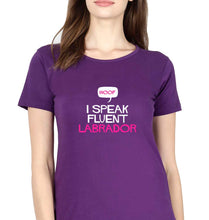 Load image into Gallery viewer, i speak fluent labrador T-Shirt for Women-Purple-Ektarfa.online
