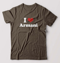 Load image into Gallery viewer, I Love Armani T-Shirt for Men-Olive Green-Ektarfa.online
