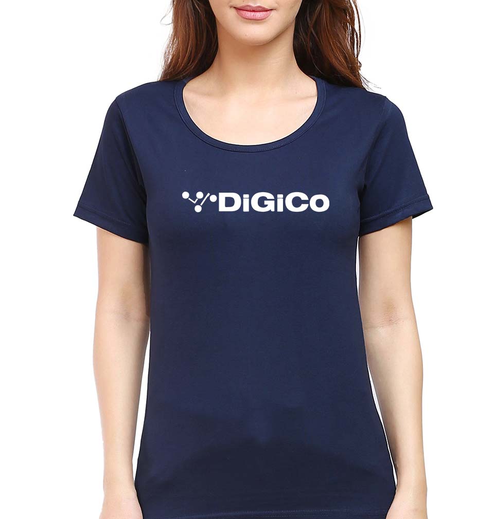 digico T-Shirt for Women-Navy Blue-Ektarfa.online