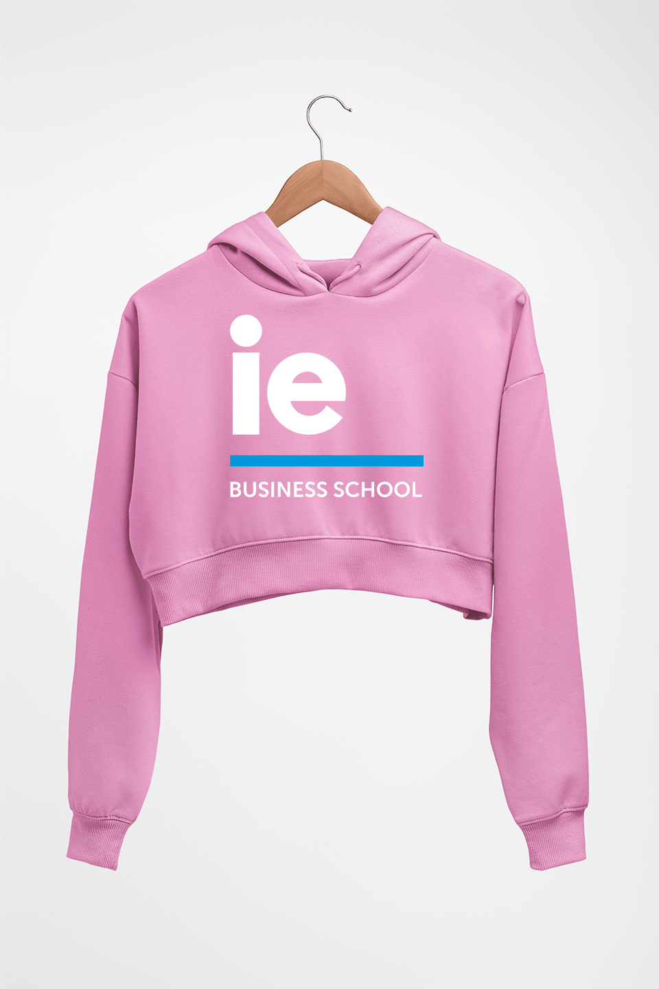 IE University Crop HOODIE FOR WOMEN-Light Baby Pink-Ektarfa.online