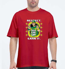 Load image into Gallery viewer, john cena never give up Oversized T-Shirt for Men-Red-Ektarfa.online
