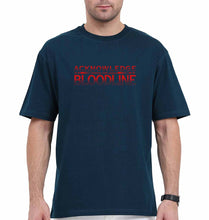 Load image into Gallery viewer, acknowledge the bloodline Oversized T-Shirt for Men-Petrol Blue-Ektarfa.online
