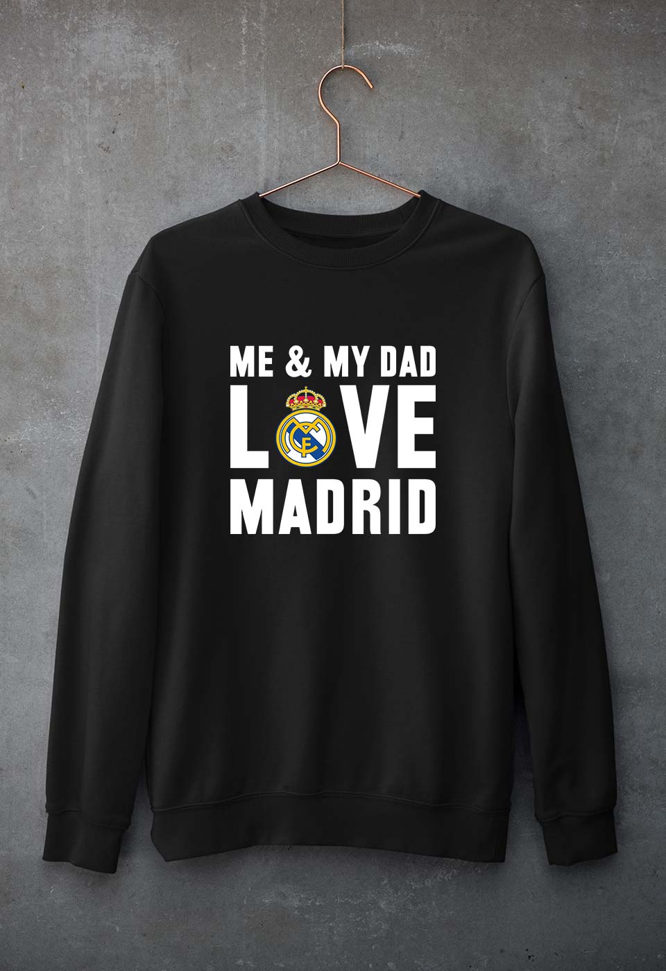 Love Real Madrid Unisex Sweatshirt for Men/Women-Black-Ektarfa.online