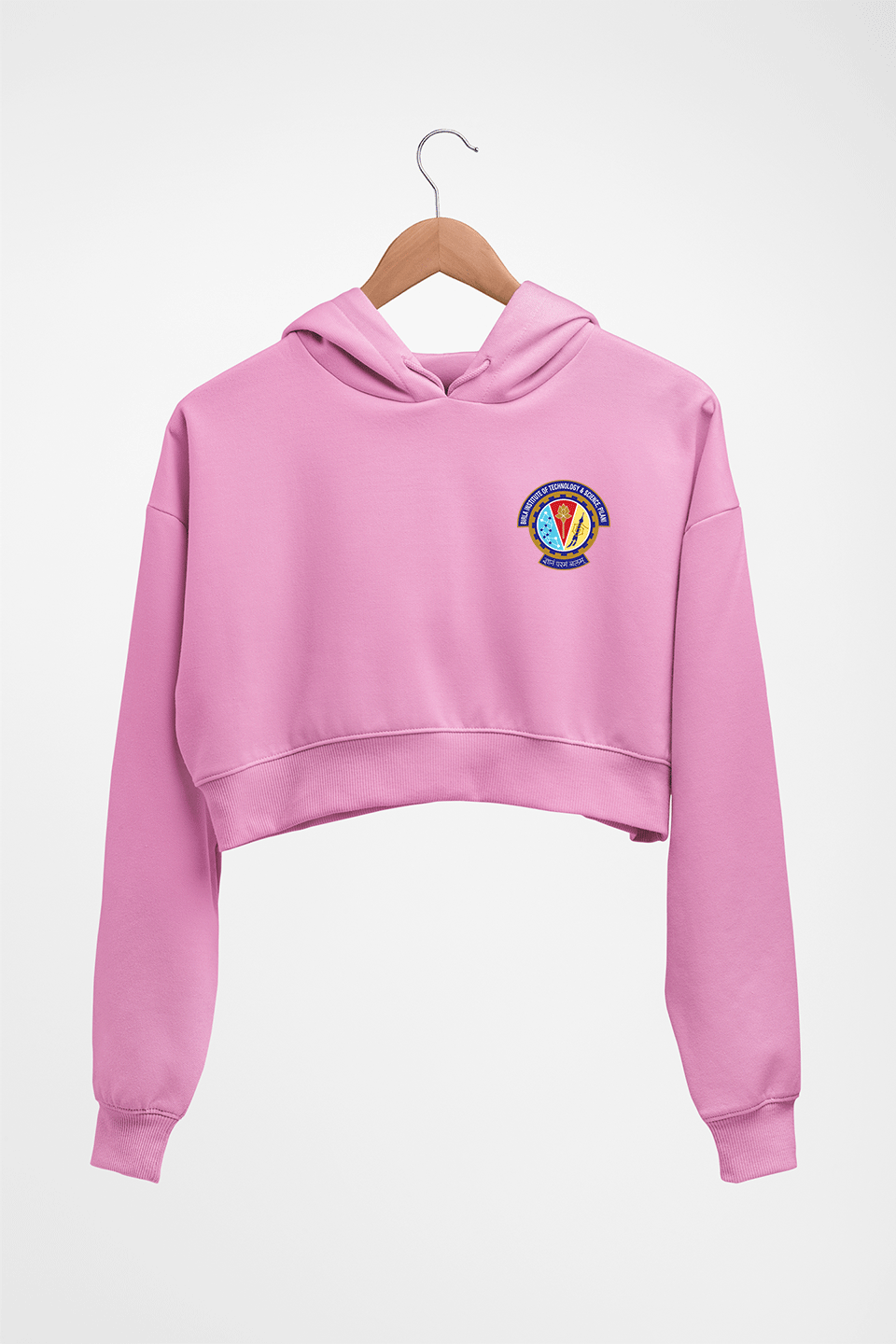 bits pilani Crop HOODIE FOR WOMEN-Light Baby Pink-Ektarfa.online