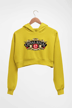 Load image into Gallery viewer, chivas rega Crop HOODIE FOR WOMEN-Mustard Yellow-Ektarfa.online
