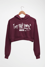 Load image into Gallery viewer, I am the Party Crop HOODIE FOR WOMEN-Maroon-Ektarfa.online
