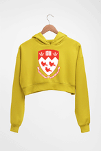 Load image into Gallery viewer, McGill University Crop HOODIE FOR WOMEN-Mustard Yellow-Ektarfa.online
