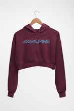 Load image into Gallery viewer, Alpine Crop HOODIE FOR WOMEN-Maroon-Ektarfa.online
