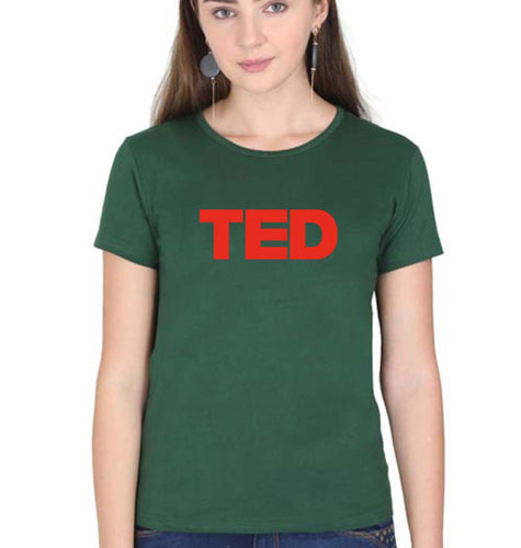 TED T-Shirt for Women-Dark Green-Ektarfa.online