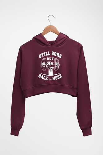 Gym Crop HOODIE FOR WOMEN-Maroon-Ektarfa.online