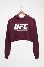 Load image into Gallery viewer, UFC Crop HOODIE FOR WOMEN-Maroon-Ektarfa.online
