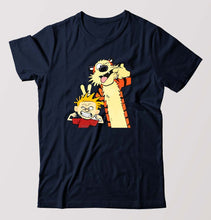 Load image into Gallery viewer, Calvin hobbes T-Shirt for Men-Navy Blue-Ektarfa.online
