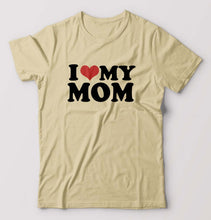 Load image into Gallery viewer, I LOVE MY MOM T-Shirt for Men-Beige-Ektarfa.online

