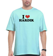 Load image into Gallery viewer, I LOVE HARDIK Oversized T-Shirt for Men
