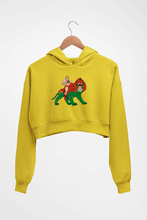Load image into Gallery viewer, heman Crop HOODIE FOR WOMEN-Mustard Yellow-Ektarfa.online
