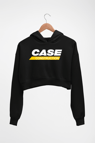 case construction Crop HOODIE FOR WOMEN-Black-Ektarfa.online