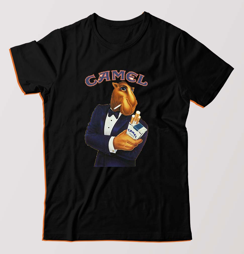 camel cigarette T-Shirt for Men-Black-Ektarfa.online
