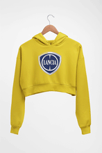 Load image into Gallery viewer, Lancia Crop HOODIE FOR WOMEN-Mustard Yellow-Ektarfa.online
