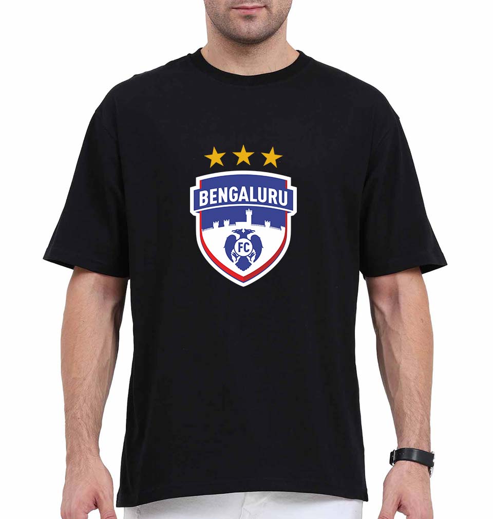 Bengaluru FC Oversized T-Shirt for Men-Black-Ektarfa.online