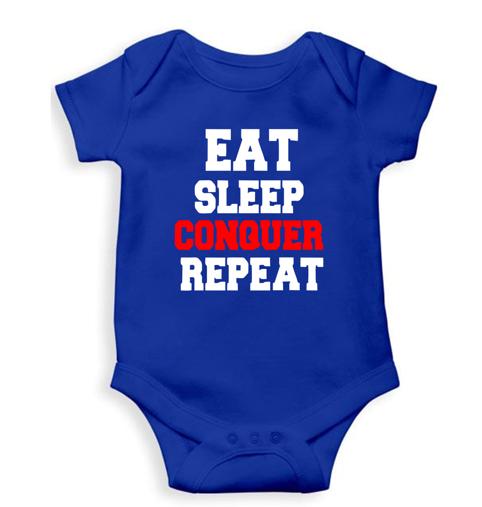 eat sleep conquer repeat Kids Romper For Baby Boy/Girl