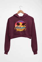 Load image into Gallery viewer, beach therapy Crop HOODIE FOR WOMEN-Maroon-Ektarfa.online
