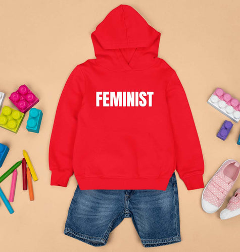 feminist Kids Hoodie for Boy/Girl-Red-Ektarfa.online