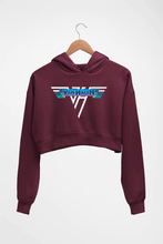 Load image into Gallery viewer, van halen Crop HOODIE FOR WOMEN-Maroon-Ektarfa.online
