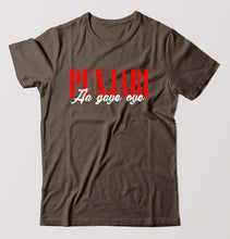Load image into Gallery viewer, punjabi aa gaye oye T-Shirt for Men-Olive Green-Ektarfa.online
