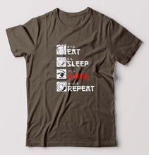 Load image into Gallery viewer, Eat Sleep Anime Repeat T-Shirt for Men

