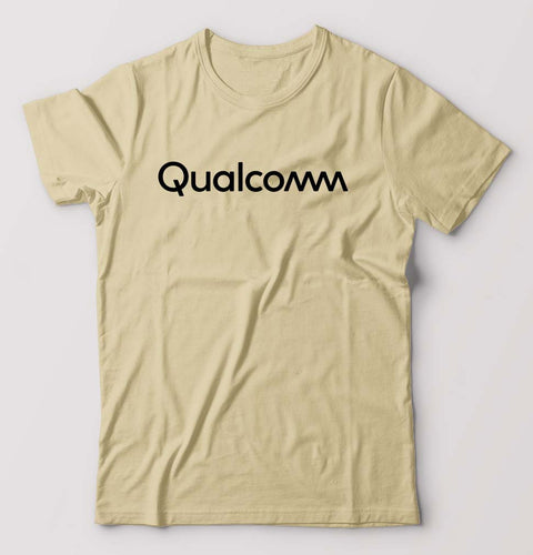 qualcomm T-Shirt for Men-Beige-Ektarfa.online