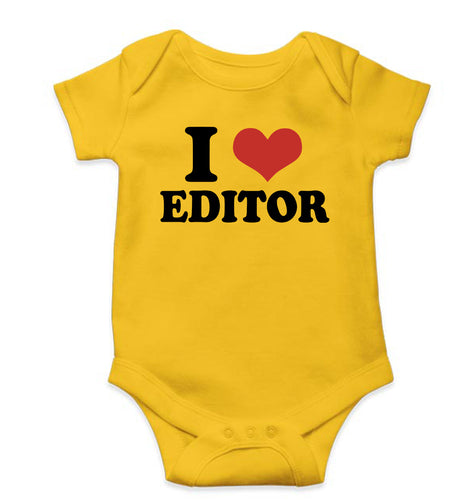 I LOVE EDITOR Romper For Baby Boy/Girl-Yellow-Ektarfa.online