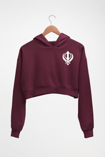 Load image into Gallery viewer, sikh Crop HOODIE FOR WOMEN-Maroon-Ektarfa.online
