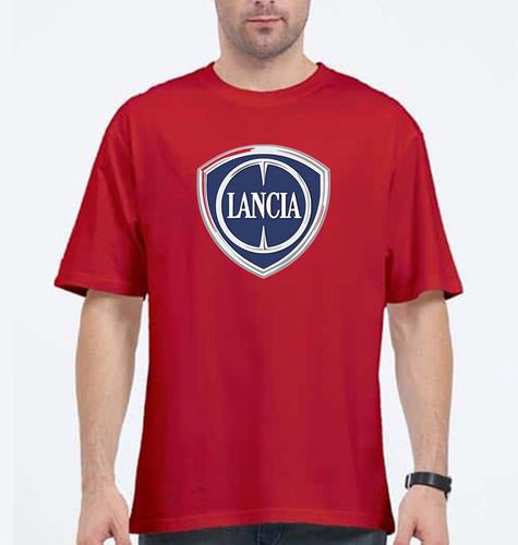Lancia Oversized T-Shirt for Men-Red-Ektarfa.online
