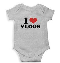 Load image into Gallery viewer, I LOVE VLOGS Romper For Baby Boy/Girl-Grey-Ektarfa.online
