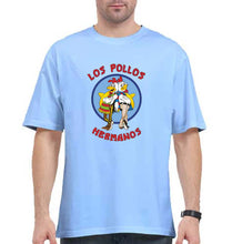 Load image into Gallery viewer, Los Pollos Hermanos Breaking Bad Oversized T-Shirt for Men-Baby Blue-Ektarfa.online
