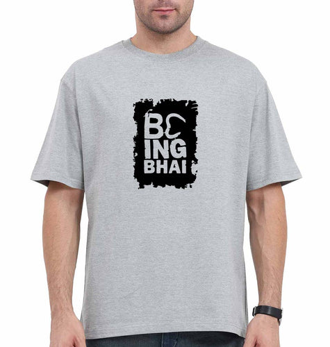 Being Bhai Oversized T-Shirt for Men-Grey-Ektarfa.online