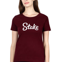 Load image into Gallery viewer, Stake T-Shirt for Women-Maroon-Ektarfa.online
