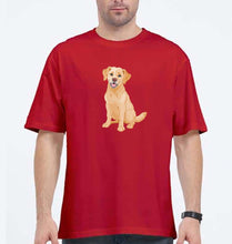 Load image into Gallery viewer, golden retreiver Oversized T-Shirt for Men-Red-Ektarfa.online

